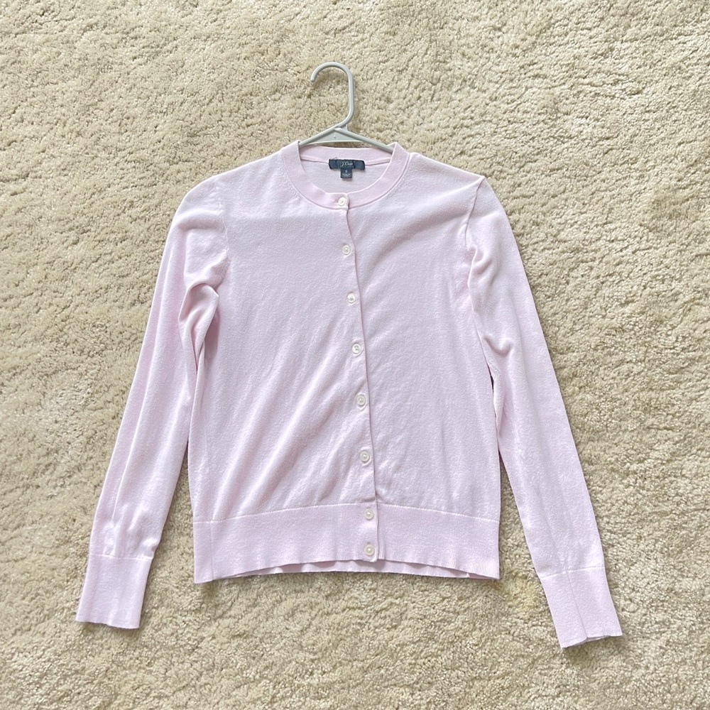 Baby pink J.Crew cardigan